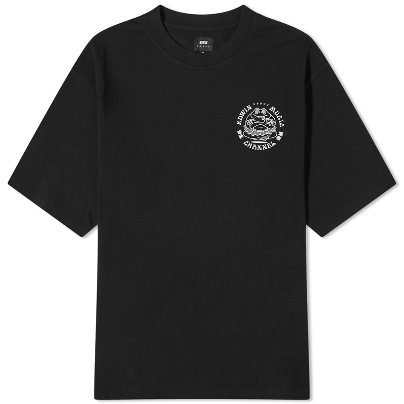 【送料無料】 エドウィン メンズ Tシャツ トップス Edwin Music Channel T-Shirt Black