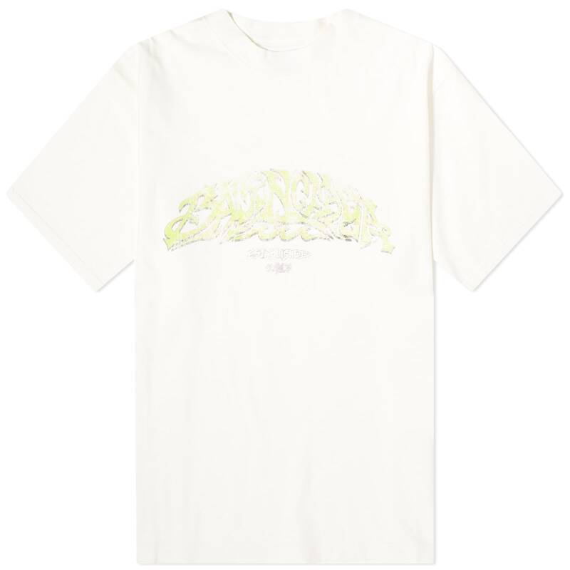 【送料無料】 バレンシアガ メンズ Tシャツ トップス Balenciaga Offshore Vintage Tee White & Green