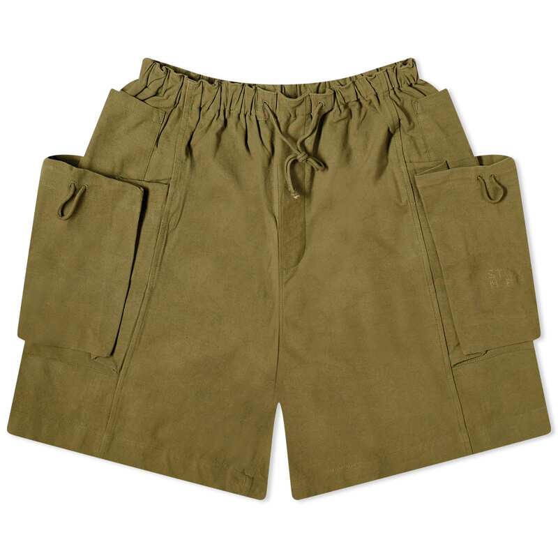 【送料無料】 ストーリーエムエフジー メンズ ハーフパンツ・ショーツ ボトムス Story mfg. Salt Shorts Olive Slub