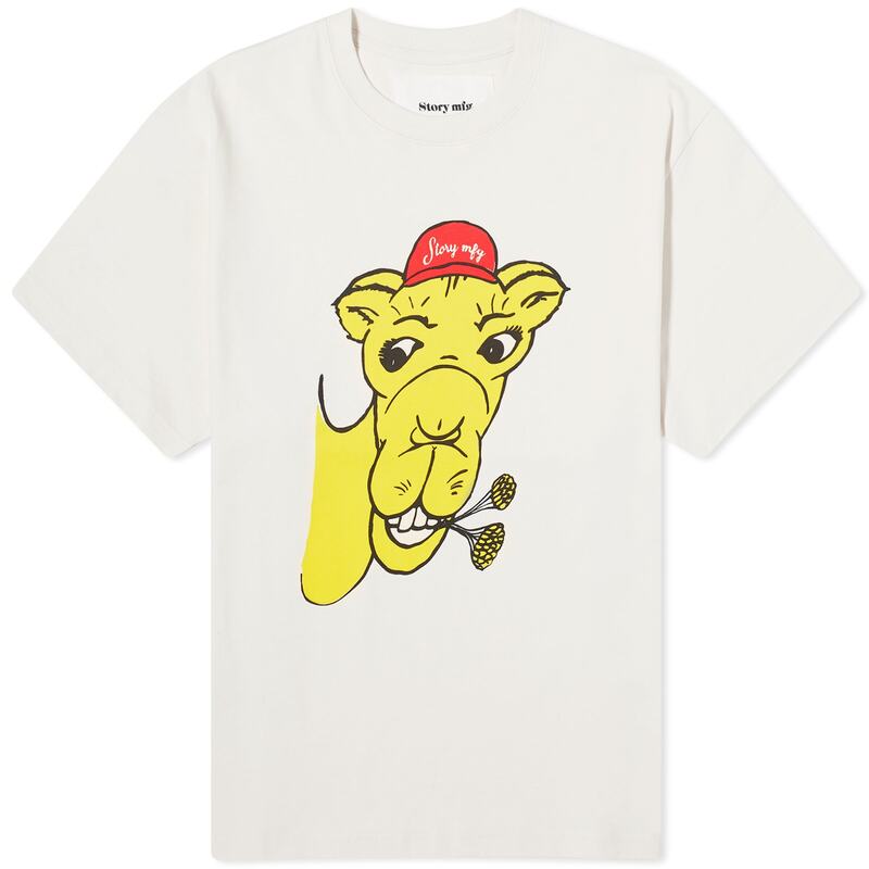 【送料無料】 ストーリーエムエフジー メンズ Tシャツ トップス Story mfg. Grateful T-Shirt Ecru Camel