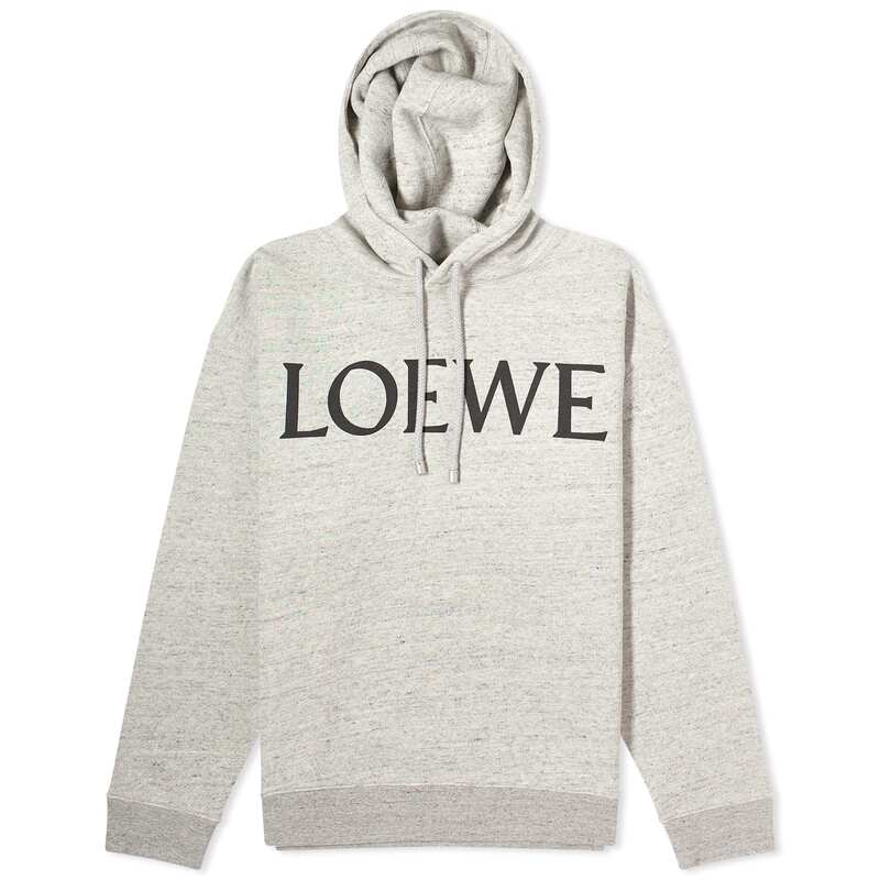 【送料無料】 ロエベ メンズ パーカー・スウェット フーディー アウター Loewe Logo Hoodie Grey Melange
