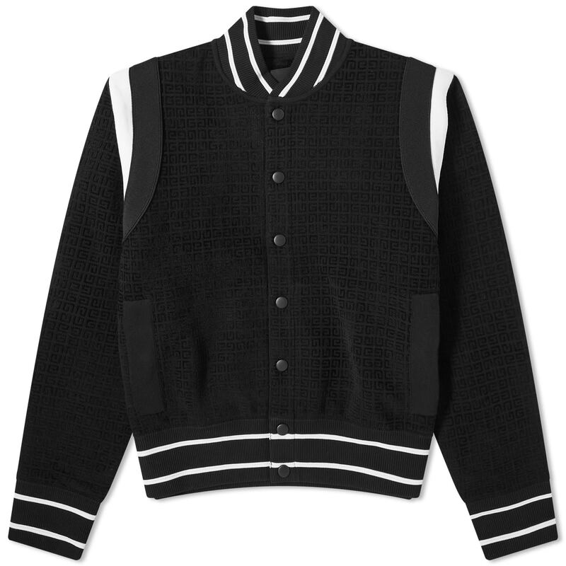 【送料無料】 ジバンシー メンズ ジャケット・ブルゾン アウター Givenchy Knitted Bomber Jacket Black