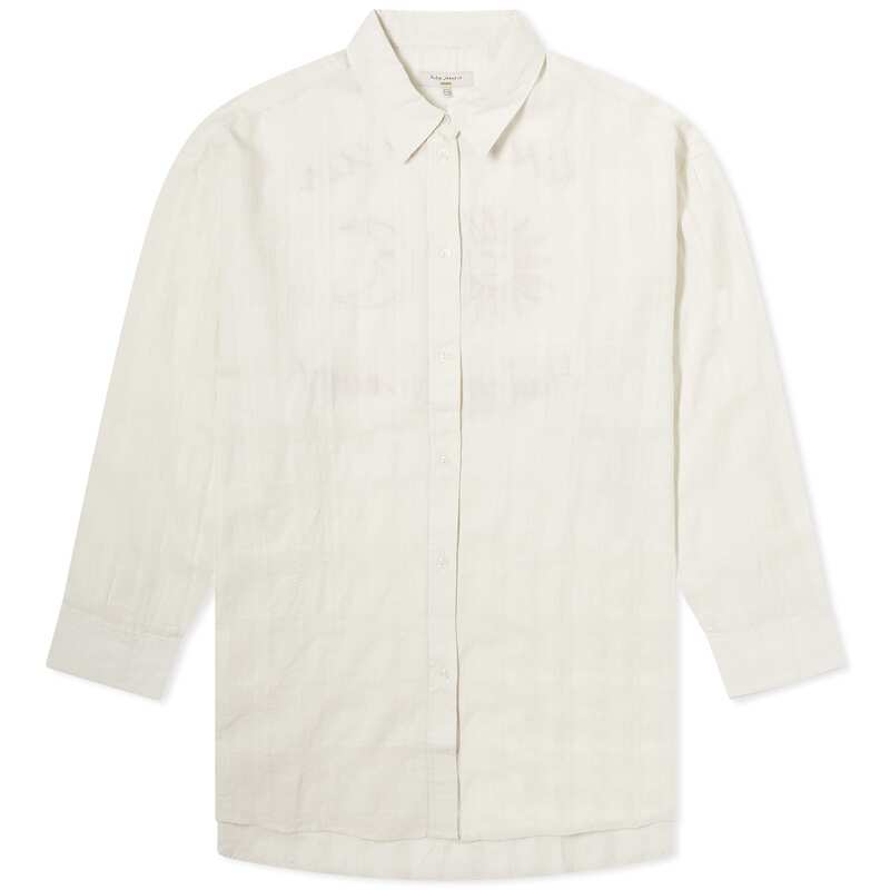 【送料無料】 ヌーディージーンズ レディース シャツ トップス Nudie Jeans Co Monica Embroidered Shirt Off White