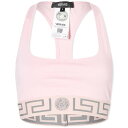 versace 【送料無料】 ヴェルサーチ レディース ブラジャー スポーツブラ アンダーウェア Versace Greca Sports Bralet Pale Pink