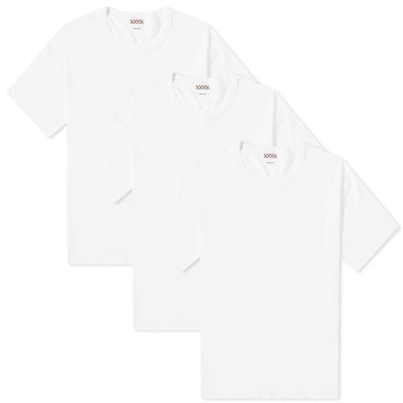 ビズビム メンズ Tシャツ トップス Visvim Sublig Jumbo 3-Pack Tee White