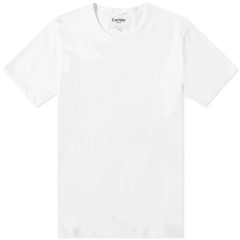【送料無料】 コリドー メンズ Tシャツ トップス Corridor Organic Pima T-Shirt White