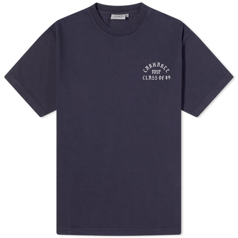 【送料無料】 カーハート メンズ Tシャツ トップス Carhartt WIP Class of '89 T-Shirt Dark Navy & White