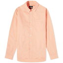 yz A[y[Z[ Y Vc gbvX A.P.C. Edouard Button Down Logo Shirt Peach