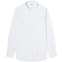 【送料無料】 トムブラウン メンズ シャツ トップス Thom Browne Round Collar Stripe Oxford Shirt Light Blue