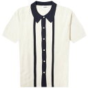 yz \Eh Y |Vc gbvX Soulland Ciel Short Sleeve Knitted Polo Off White