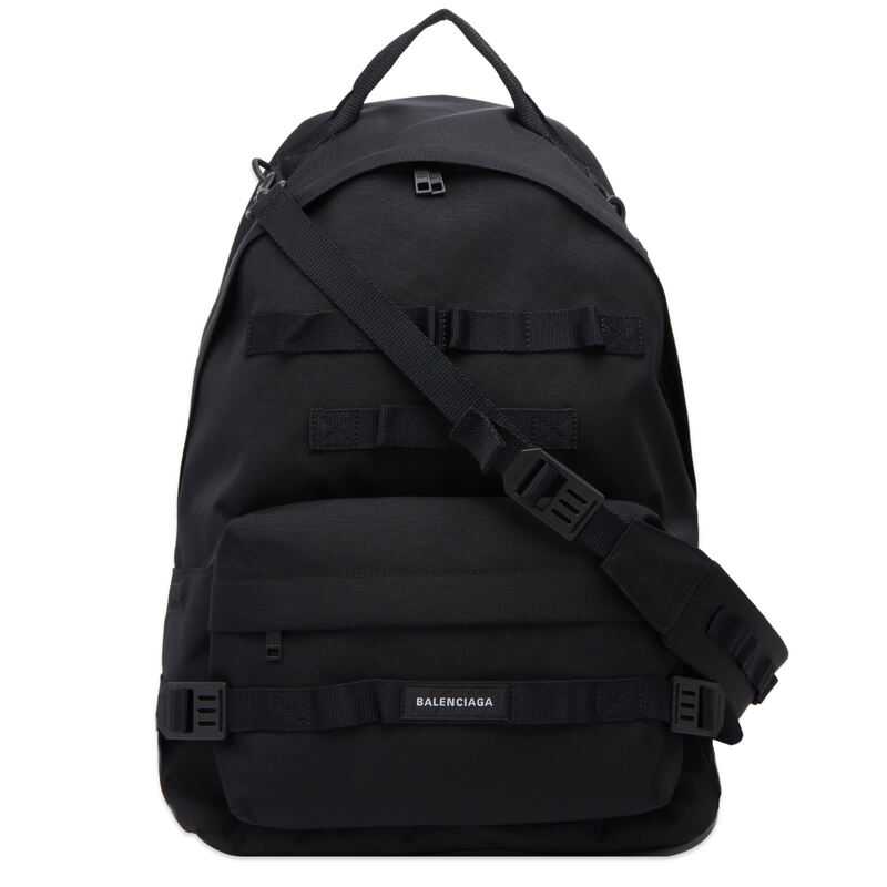 【送料無料】 バレンシアガ メンズ バックパック・リュックサック バッグ Balenciaga Army Backpack Black