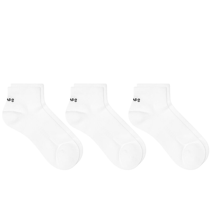 【送料無料】 ダブルタップス メンズ 靴下 アンダーウェア WTAPS Skivvies 04 3-Pack Half Sock White