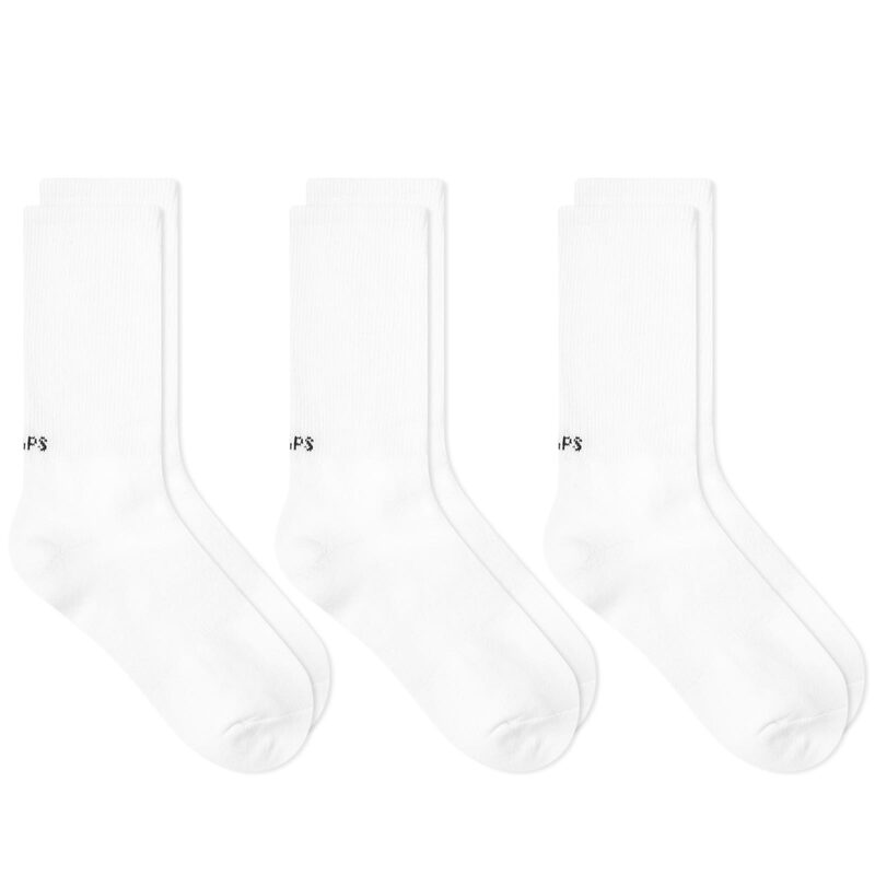 【送料無料】 ダブルタップス メンズ 靴下 アンダーウェア WTAPS Skivvies 05 3-Pack Sock White