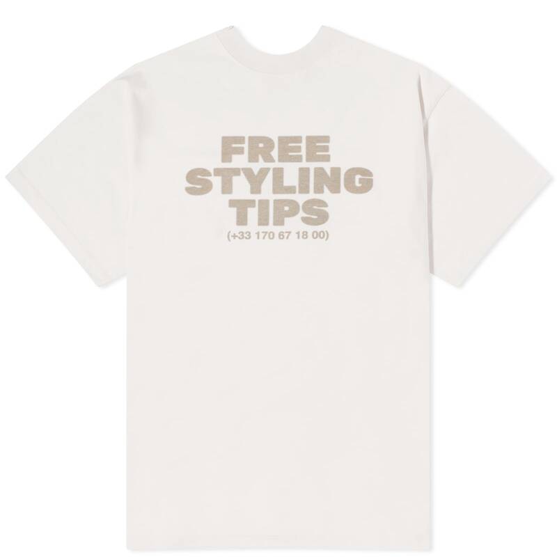 【送料無料】 バレンシアガ メンズ Tシャツ トップス Balenciaga Free Styling Tips Tee Off White & White