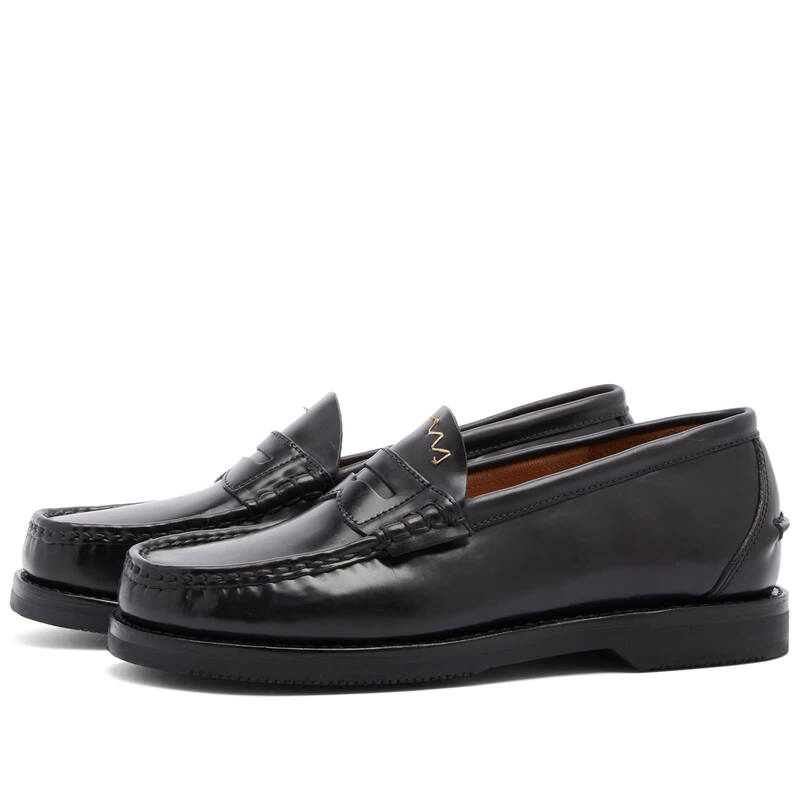 【送料無料】 ビズビム メンズ スリッポン・ローファー シューズ Visvim Fabro Folk Loafers Black