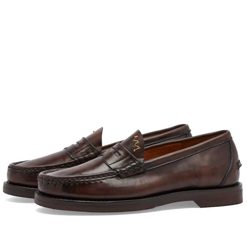 【送料無料】 ビズビム メンズ スリッポン・ローファー シューズ Visvim Fabro Folk Loafers Dark Brown