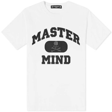 マスターマインド メンズ Tシャツ トップス MASTERMIND JAPAN College Tee White