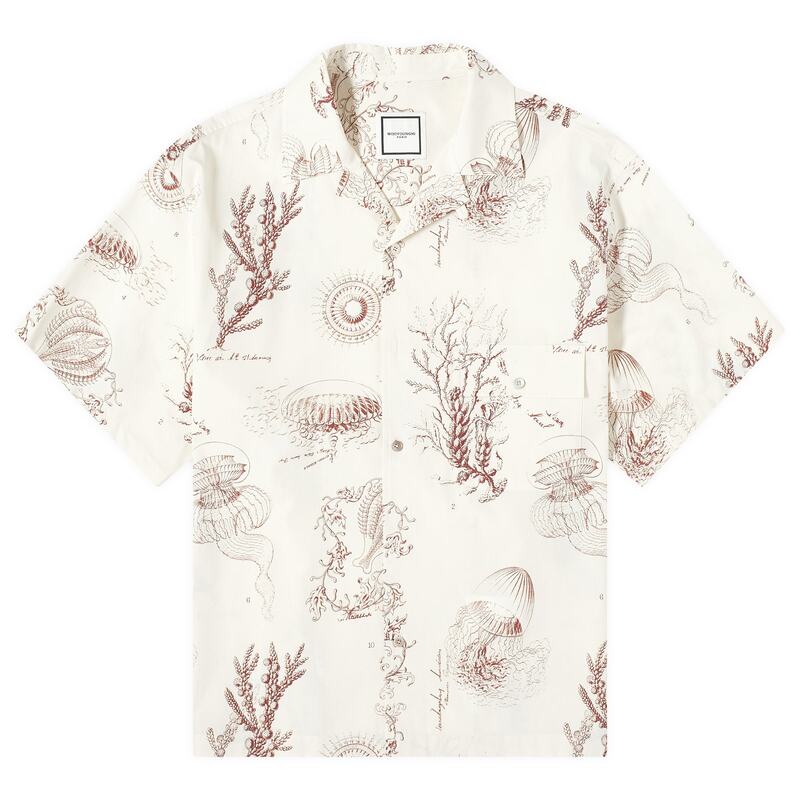 【送料無料】 ウーヨンミ メンズ シャツ トップス Wooyoungmi Marine Print Vacation Shirt Neutrals