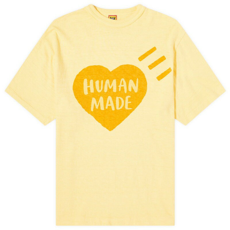 【送料無料】 ヒューマンメイド メンズ Tシャツ トップス Human Made Garment Dyed Big Heart T-Shirt Orangeのサムネイル