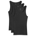 【送料無料】 スキムズ メンズ タンクトップ トップス SKIMS Cotton Rib Tank - 3-Pack Onyx