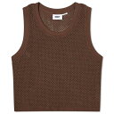 【送料無料】 オベイ レディース タンクトップ トップス Obey Hudson Mesh Tank Top Java Brown