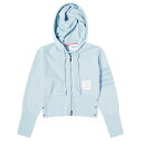 【送料無料】 トムブラウン レディース パーカー・スウェット フーディー アウター Thom Browne Zip Up 4 Bar Tonal Hoodie ...