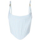 ヴェルサーチ レディース アンダーウェア ブラジャー Versace Medusa Head Bralette Pale Blue & White ホワイト
