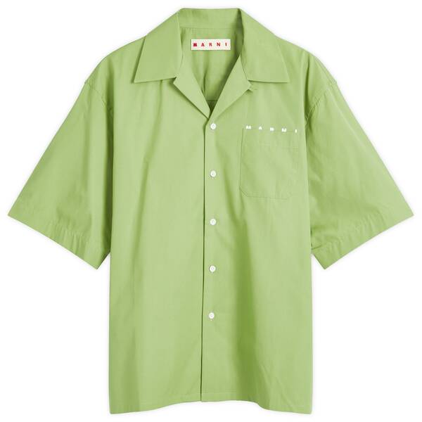 【送料無料】 マルニ メンズ シャツ トップス Marni Pocket Logo Vacation Shirt Kiwi