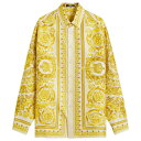 【送料無料】 ヴェルサーチ メンズ シャツ トップス Versace Baroque Silk Vacation Shirt Champagne