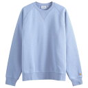 【送料無料】 カーハート メンズ パーカー・スウェット アウター Carhartt WIP Chase Crew Sweat Charm Blue & Gold