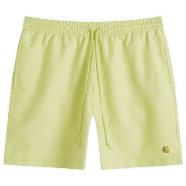 【送料無料】 カーハート メンズ ハーフパンツ・ショーツ 水着 Carhartt WIP Chase Swim Shorts Arctic Lime & Gold