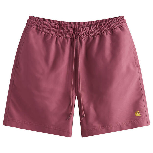 【送料無料】 カーハート メンズ ハーフパンツ・ショーツ 水着 Carhartt WIP Chase Swim Shorts Dusty Fuchsia & Gold