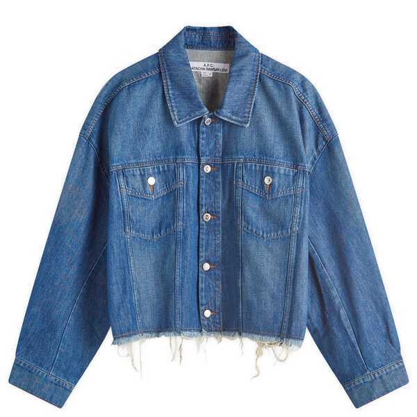 【送料無料】 アーペーセー メンズ ジャケット・ブルゾン アウター A.P.C. x Natacha Ramsay Levi Raw Edge Denim Jacket Washed Indigo