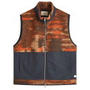【送料無料】 フォーク メンズ ベスト アウター Folk Signal Gilet Rust Multi Jacquard