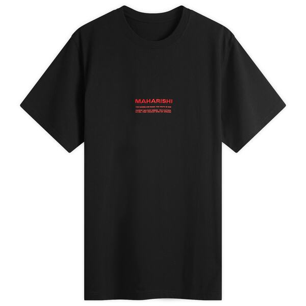 【送料無料】 マハリシ メンズ Tシャツ トップス END. x Maharishi 23Rd Shield Embroidered T-Shirt Black