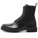 【送料無料】 ヴァレンティノ メンズ ブーツ・レインブーツ シューズ Valentino Combat Boot Black