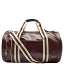 【送料無料】 フレッドペリー メンズ ボストンバッグ バッグ Fred Perry Classic Barrel Bag Oxblood & Ecru