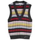 【送料無料】 ガニー レディース ベスト トップス Ganni Logo Wool Mix Vest Multicolour