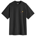 【送料無料】 カーハート レディース Tシャツ トップス Carhartt WIP American Script T-Shirt Black