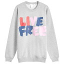 【送料無料】 コム・デ・ギャルソン メンズ パーカー・スウェット アウター Comme des Garcons SHIRT Live Free Crew Sweatshirt Grey(4)
