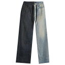 【送料無料】 バレンシアガ メンズ デニムパンツ ボトムス Balenciaga Fifty-Fifty Jeans Grey & Outback Blue