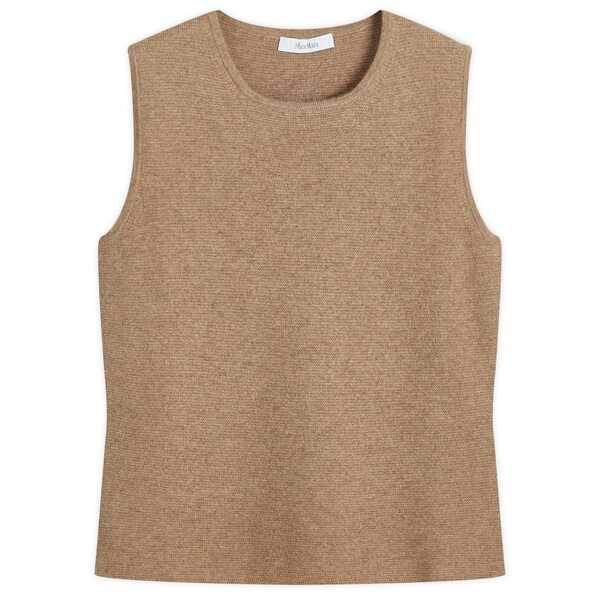【送料無料】 マックスマーラ レディース ニット・セーター アウター Max Mara Knitted Vest Top Hazelnut