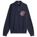 【送料無料】 バイ パラ メンズ ポロシャツ トップス By Parra Flower Blob Knitted Polo Shirt Midnight Blue(4)