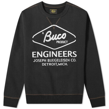 ザ リアル マッコイズ メンズ パーカー・スウェット アウター The Real McCoy's Buco Engineer Crew Sweat Black