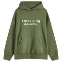 【送料無料】 アニービン レディース パーカー・スウェット アウター Anine Bing Alto Hoodie Green