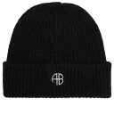 【送料無料】 アニービン レディース 帽子 アクセサリー Anine Bing Elia Beanie Black