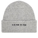 【送料無料】 アニービン レディース 帽子 アクセサリー Anine Bing Elia Beanie Charcoal