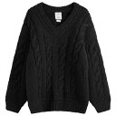 【送料無料】 ビズビム メンズ ニット・セーター アウター Visvim V-Collegium Hand-Knit Sweater Black