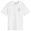 【送料無料】 カサブランカ メンズ Tシャツ トップス Casablanca Diamond Column T-Shirt White(4)