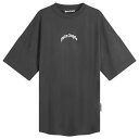 【送料無料】 パーム・エンジェルス メンズ Tシャツ トップス Palm Angels Curved Logo T-Shirt Off-White